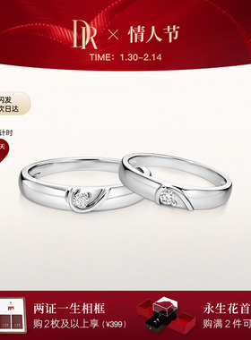 DRBELIEVE我们结婚对戒情侣铂金戒指B03001/B03002