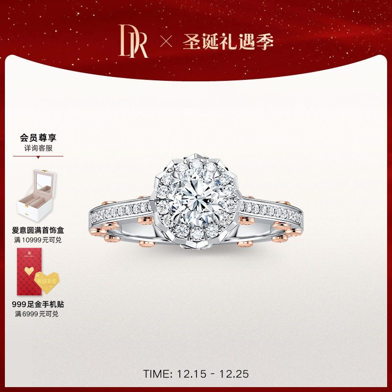 DR爱不落钻戒群镶结婚设计师款