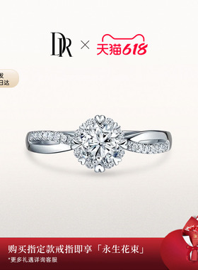 DRBELIEVE系列雪中拥吻求婚钻戒钻石戒指女戒婚戒群镶WJ0067