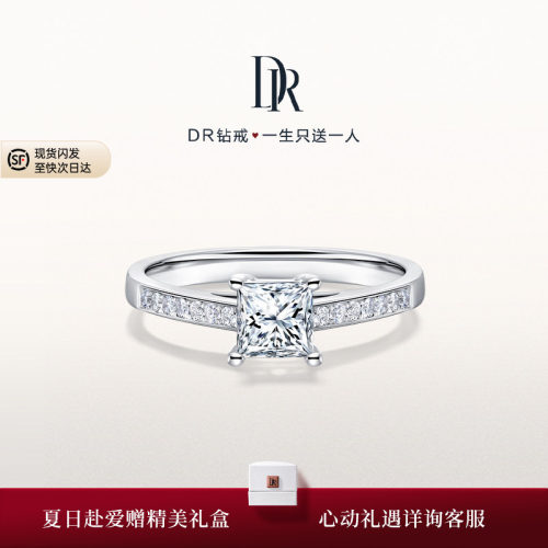 DR钻戒群镶1克拉天然钻石