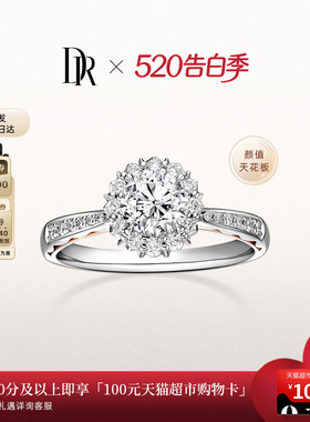 [礼物]DR华美奢华款求婚钻戒群镶显大克拉戒教堂戒WJ0107