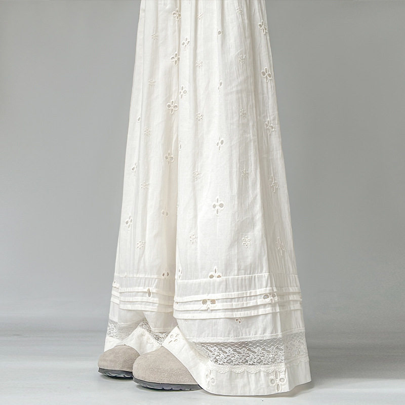 白色蕾丝镂空山本裤女夏季薄款2025新款高腰宽松慵懒风凉凉冰丝裤,女装/女士精品,休闲裤,淘宝优惠券,粉丝福利购,淘宝优惠卷