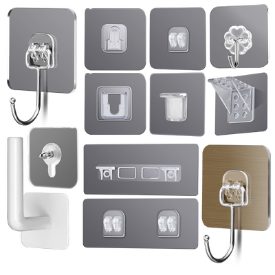 免打孔安装贴强力透明挂钩