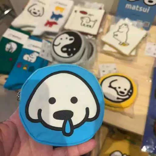 呆萌小狗零钱包 可爱小圆包耳机收纳手拿包便携零钱包拉链小包