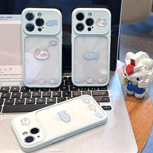 卡通小猫小鱼适用苹果17promax手机壳iPhone16新款15PLUS可爱13女情侣14pro防摔12超好看11秒变17大视窗17air