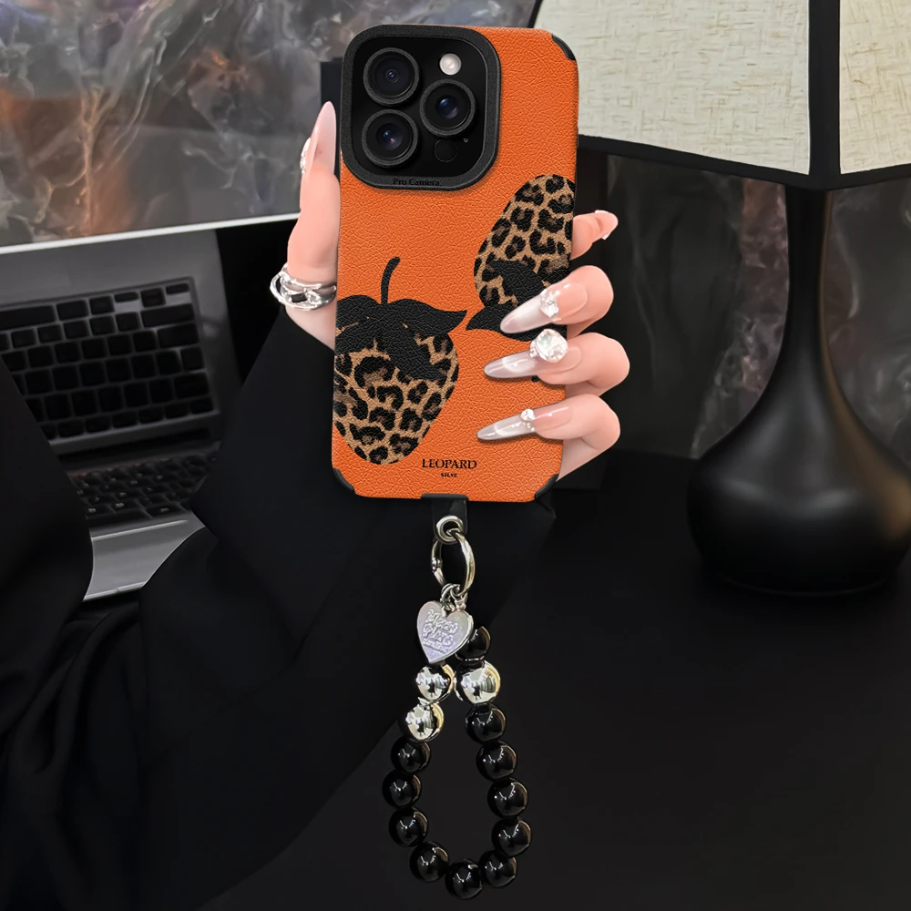 秋冬新款瞳眼皮质草莓适用于苹果