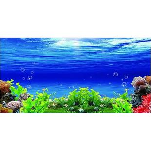 鱼缸背景贴纸高清图3D立体海底水草水族箱造景外贴装饰壁纸背景画