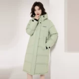 Длинный пуховик с пухом, модная удерживающая тепло куртка, средней длины, увеличенная толщина, коллекция 2023, облегающий крой