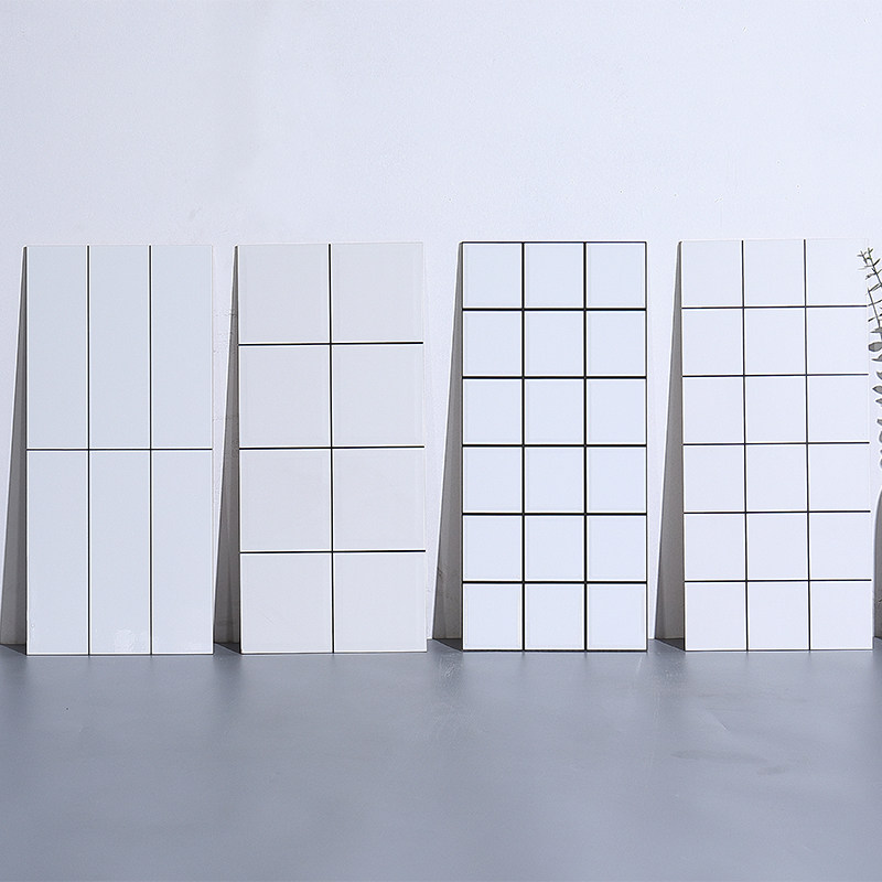 白色格子面包砖纯色釉面瓷砖300x600厨房浴室墙砖厕所阳台地砖