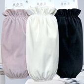秋冬长款 成人干活专用耐脏护袖 纯色女士袖 套学生工作上班防污套袖