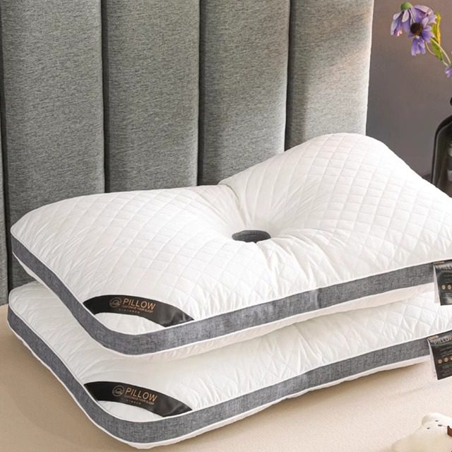 颈椎枕护耳夏季单孔枕头带漏孔枕侧睡卧床老人不压耳枕芯不塌陷,床上用品,枕头/枕芯,淘宝优惠券,粉丝福利购,淘宝优惠卷