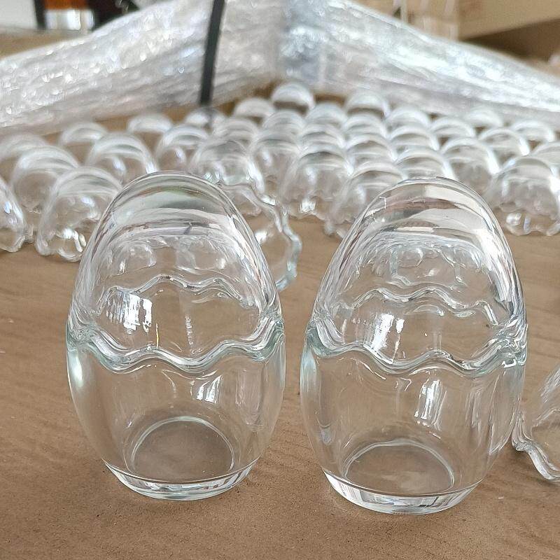 新款鸡蛋壳布丁杯100ml耐高温玻璃布丁瓶慕斯杯酸奶焦糖布丁模具