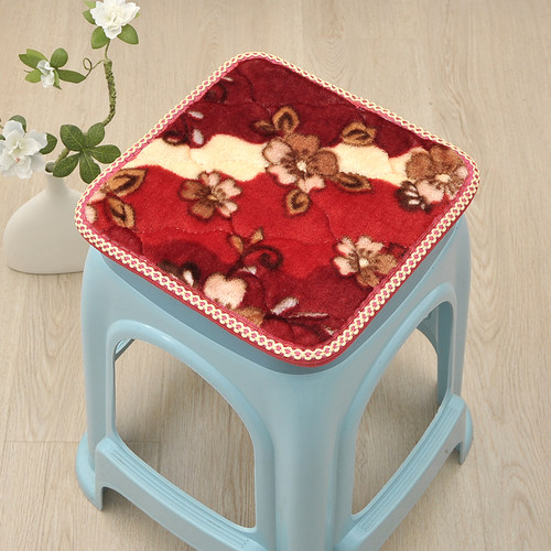 1-10个装冬季毛绒坐垫早餐店小椅子屁垫加厚防滑餐椅座垫屁股垫