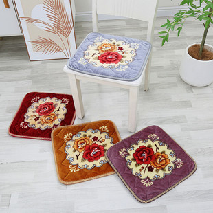 牛奶绒坐垫正方形40x40CM坐垫加厚防滑饭店餐厅椅垫办公室沙发垫