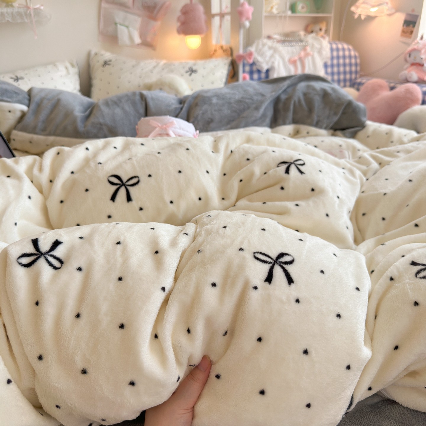 少女心冬季牛奶绒床上四件套加厚保暖珊瑚绒床单笠被套宿舍三件套,床上用品,床品套件/四件套/多件套,淘宝优惠券,粉丝福利购,淘宝优惠卷