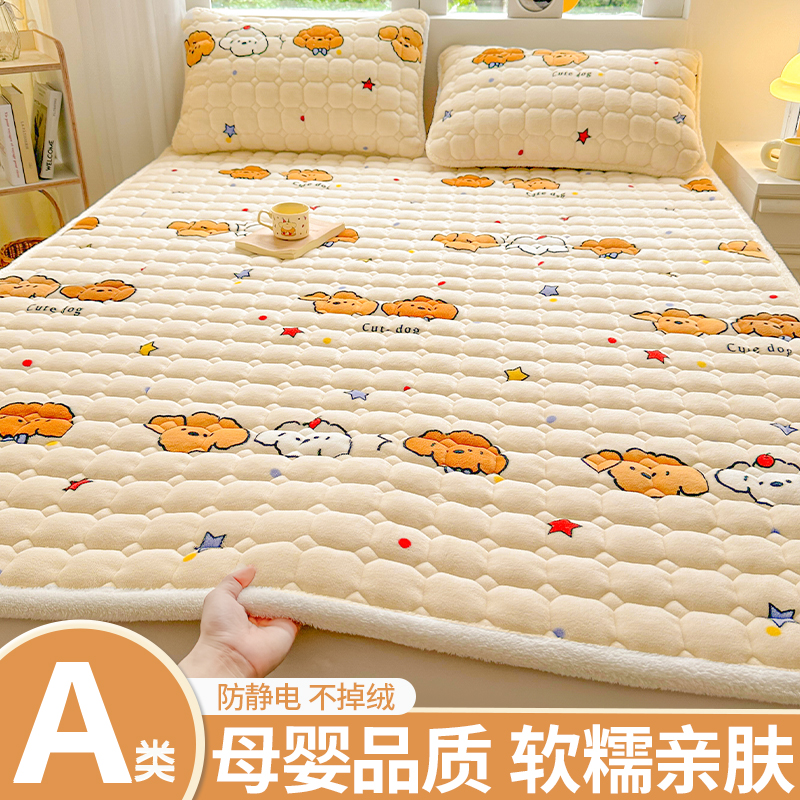 加厚牛奶绒2024秋冬新款床垫褥子