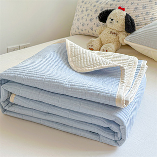 水洗棉床盖单件2025新款 通用榻榻米防滑夹棉厚床单人床垫褥子 四季