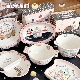 奶油风可爱陶瓷餐具套装 女生高颜值礼盒家用米饭碗早餐盘生日礼物