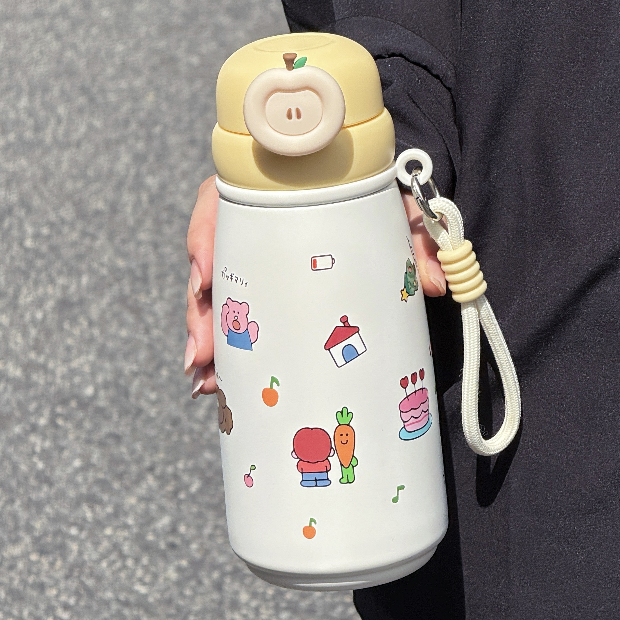 卡通可爱双饮保温杯子