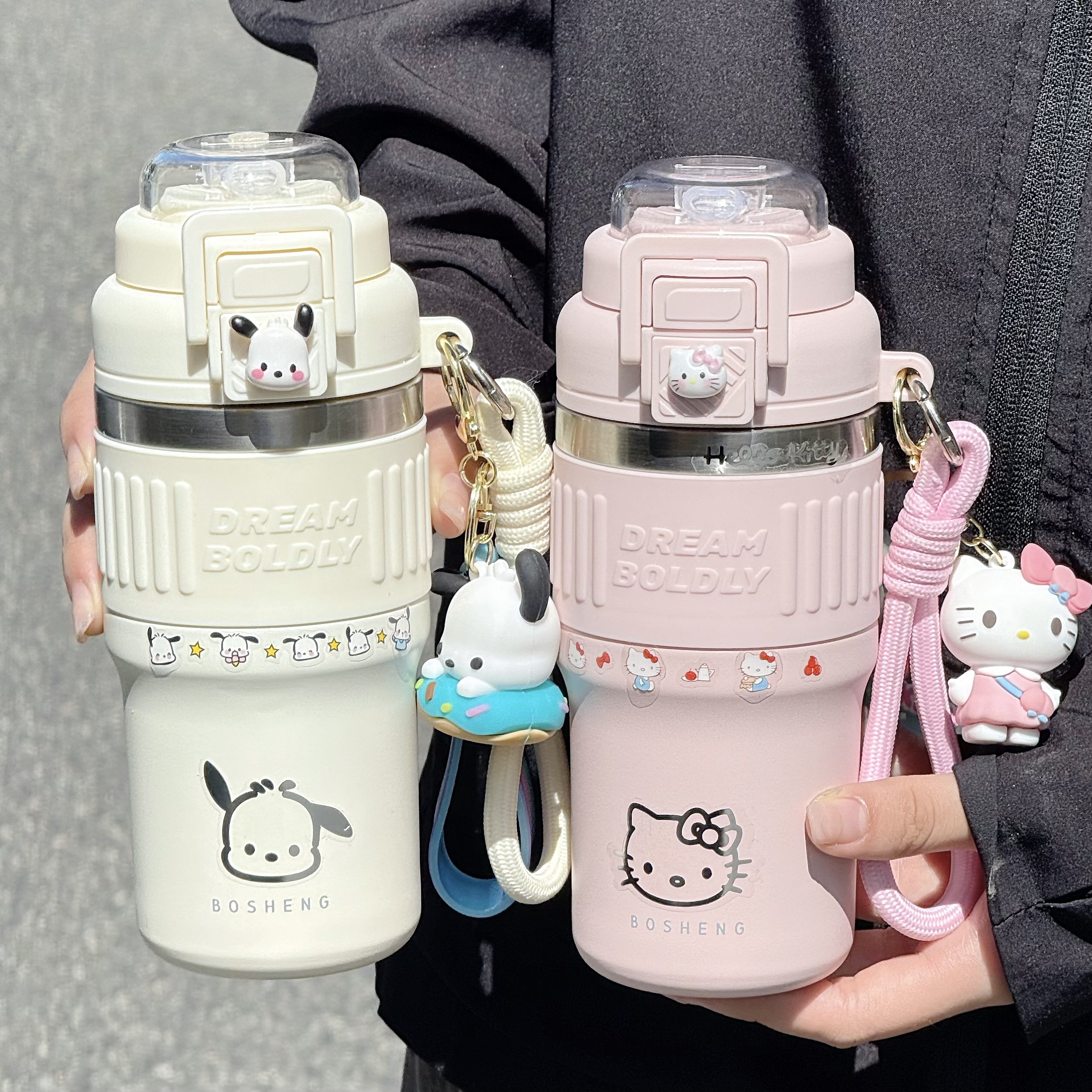 吸管保温杯女生高颜值水杯大容量学生茶水分离2025不锈钢喝水杯子