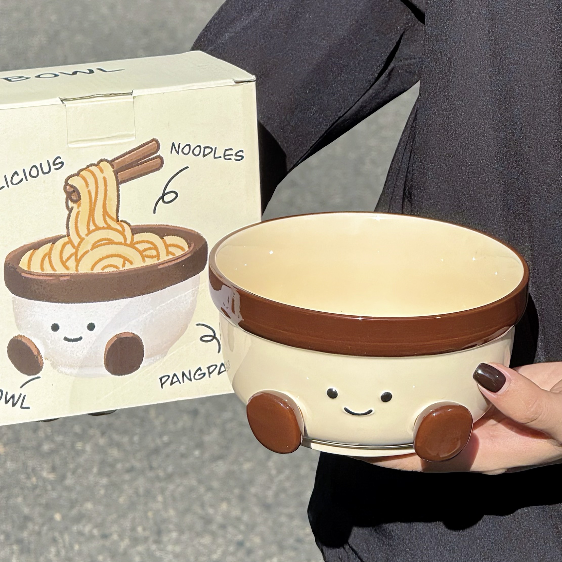 可爱创意脚丫陶瓷泡面碗