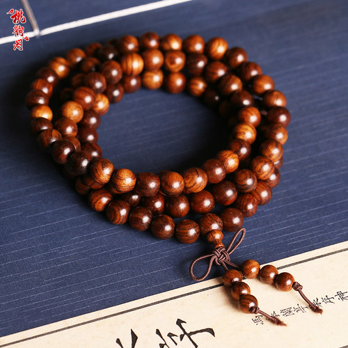 桃韵阁黑花梨108手捻纹理清晰