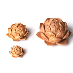 桃韵阁桃木莲花莲蓬吊坠毛衣链背云DIY饰品配件DIY雕刻木雕配饰