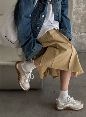 SGIRL TWTW女鞋2026春季新款时尚百搭平底圆头系带德训鞋C772-5白