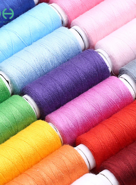 家用手工DIY缝纫线402彩线黑白色小卷缝衣服细线针线套装手缝绣线