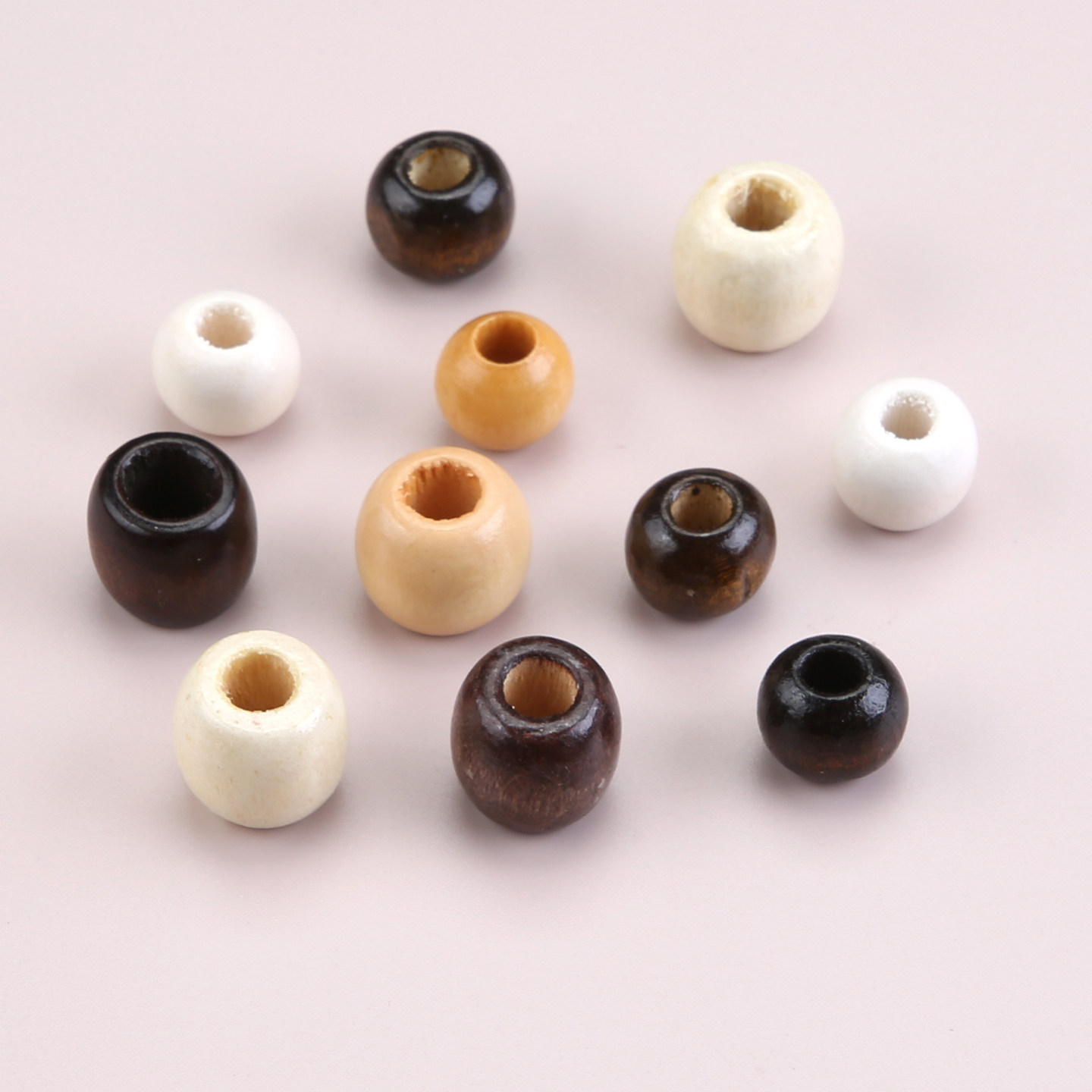 木头珠子衣服装饰纽扣个性手工钮扣串珠服装裤子绳头扣子配件辅料