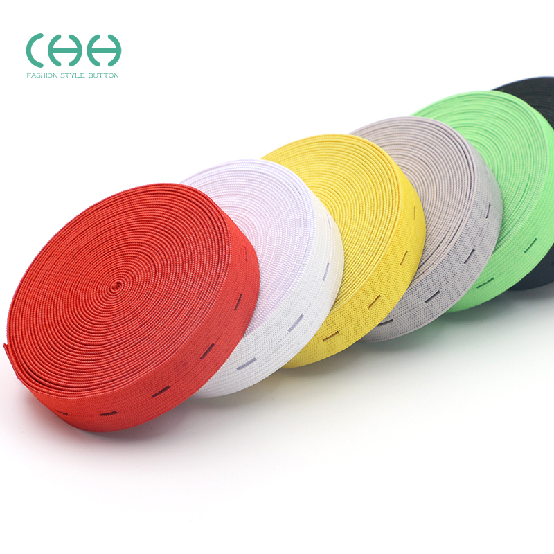 扣眼可调节黑色裤子松紧带