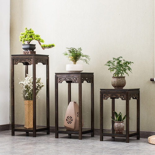 客厅中式茶叶展示柜子博古架竹木