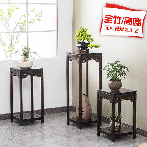 中式仿古小户型床头柜置物架子
