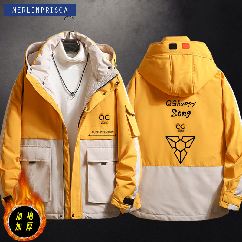 qghappy青少年比赛服学生棉衣