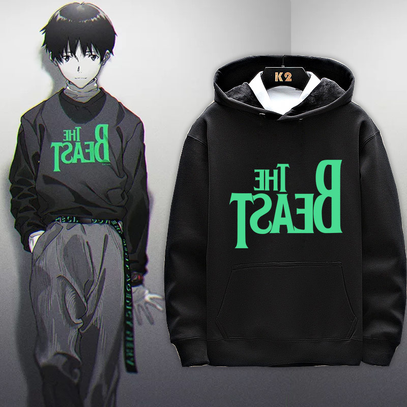 EVA碇真嗣The Beast同款cos动漫日系周边男女青春加绒卫衣ne