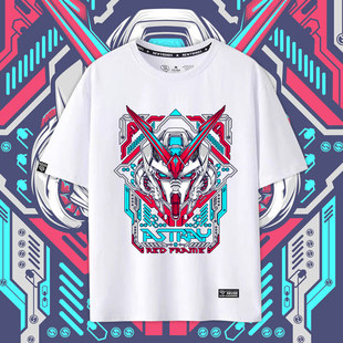 机动战士高达Seed T恤潮ne Astray异端高达红色机动画周边男女短袖