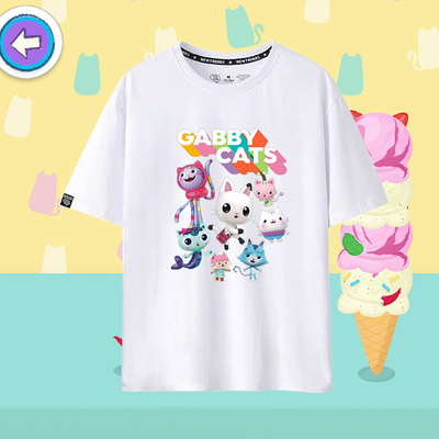盖比的娃娃屋Gabby's Dollhouse周边新款短袖男女可爱百搭T恤LN