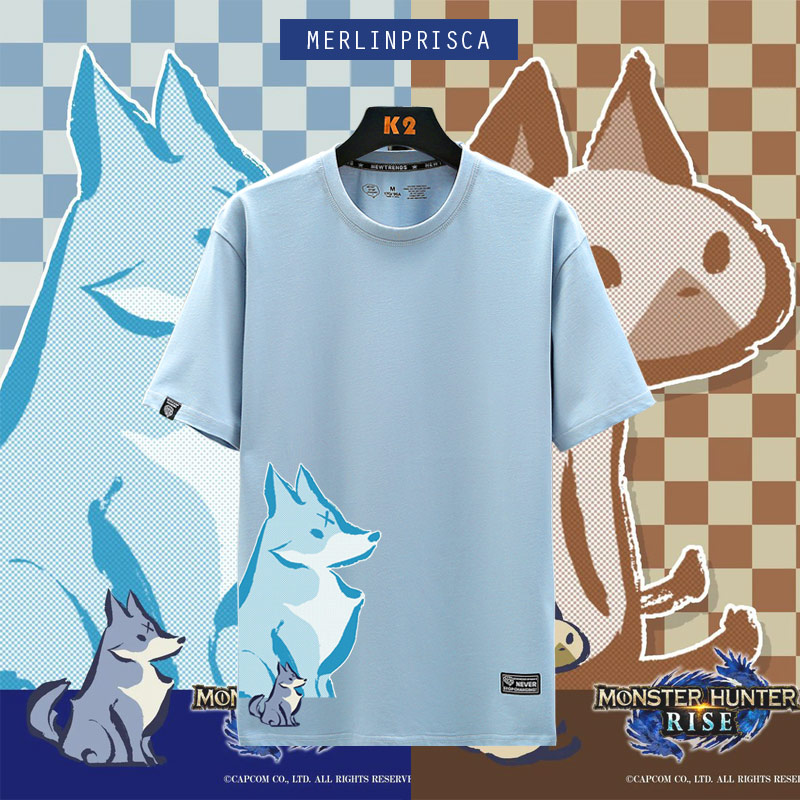 怪物T恤猎人崛起rise艾露猫短袖