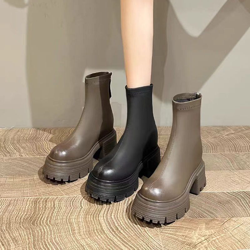 小码女靴313233短靴内增高马丁靴