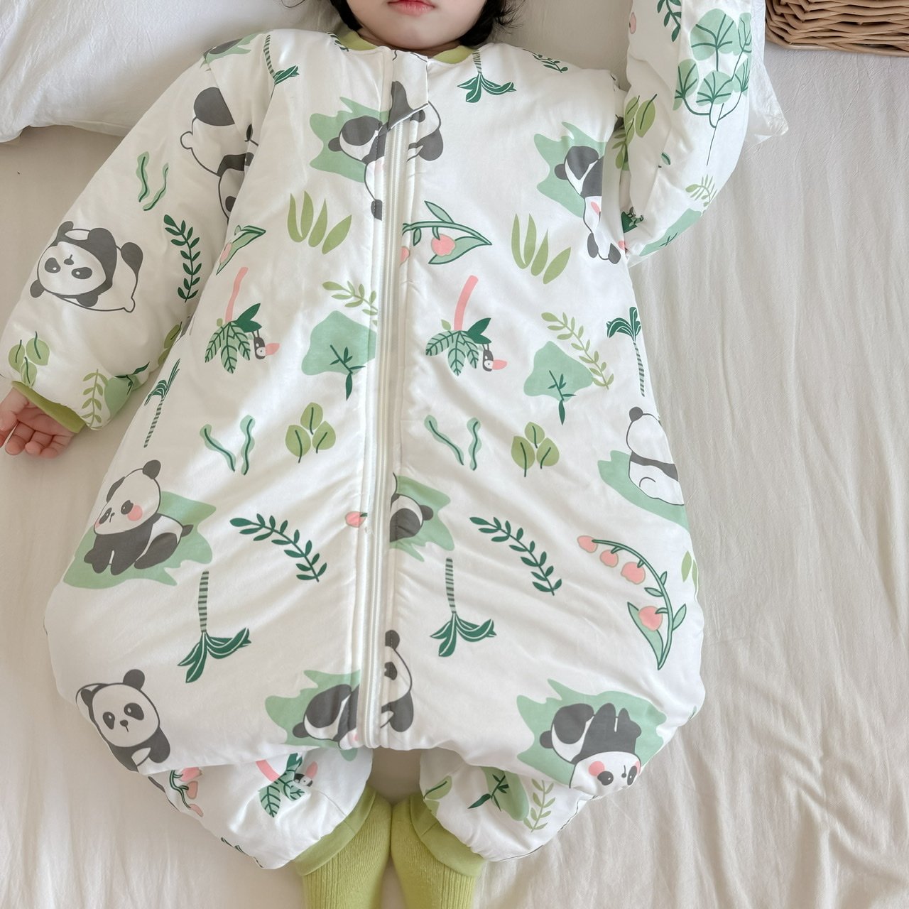 宝宝网红小熊猫纯棉加厚睡袋秋冬