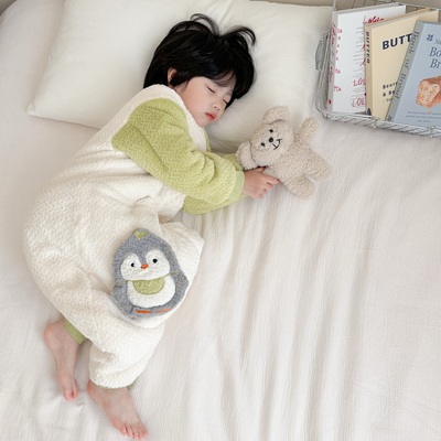 新款儿童珊瑚绒连体睡衣冬季加厚