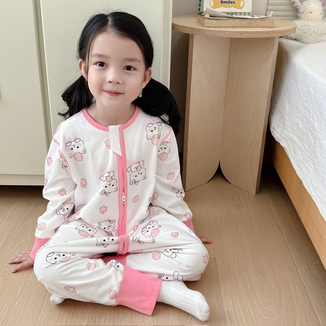 男女童100%全棉A类双层无骨睡袋