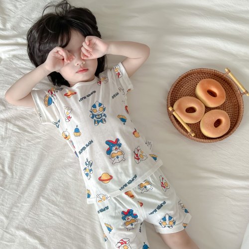 奥特曼竹纤维儿童卡通家居服夏季