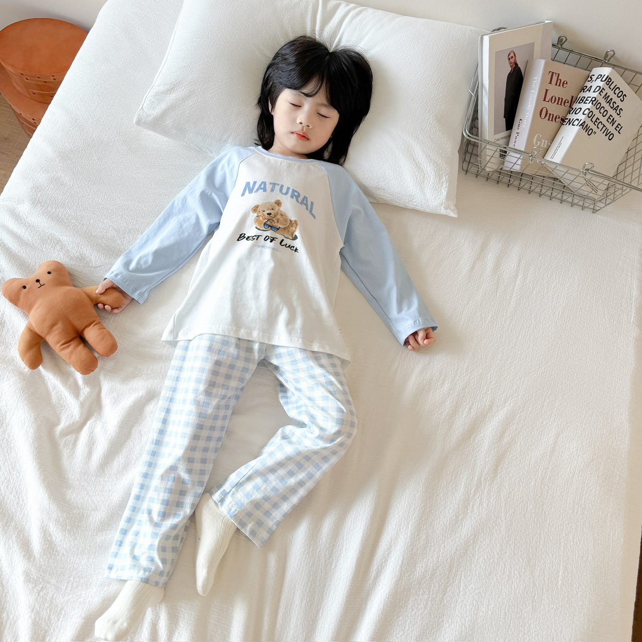 男童睡衣春秋冬款纯棉家居服女童