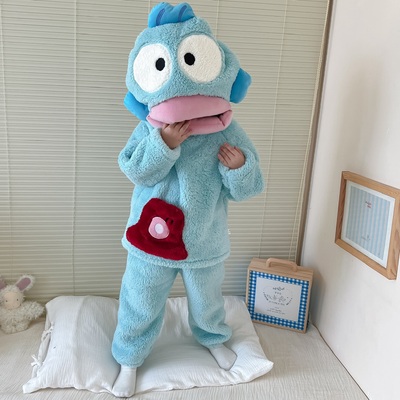网红小丑鱼冬季法兰绒儿童家居服