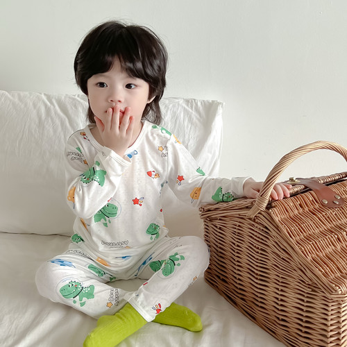 儿童空调服竹纤维睡衣婴儿卡通秋
