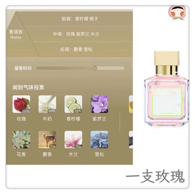 桃子试香/一支玫瑰 540白瓶 540香精