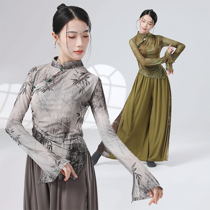 水墨画古典舞身韵服纱衣春夏新款