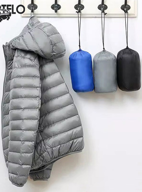 cartelo鳄鱼正品反季新款轻薄羽绒服男短款轻便薄款白鸭绒外套男