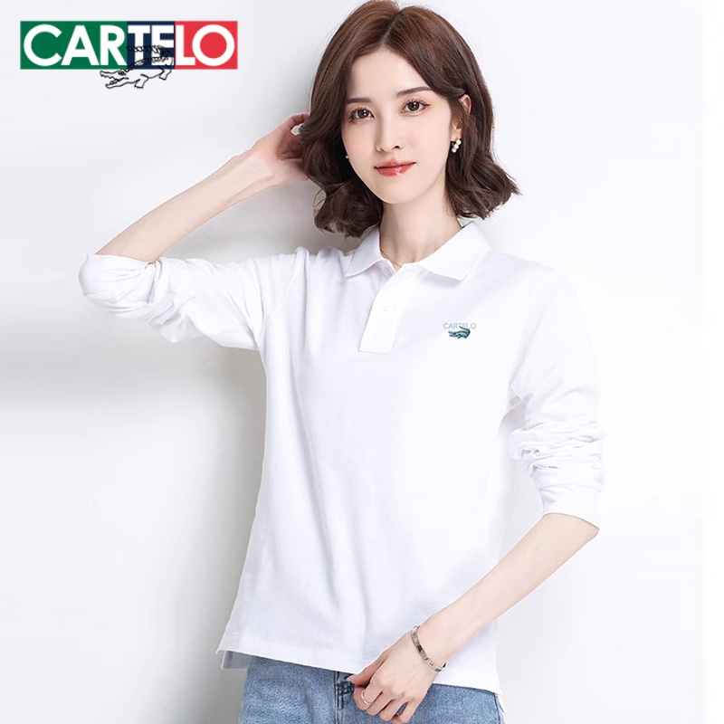 带领高档纯棉长袖OL大码polo衫